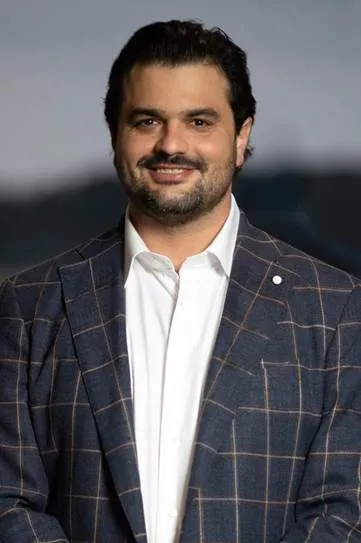 man in a checkered suit