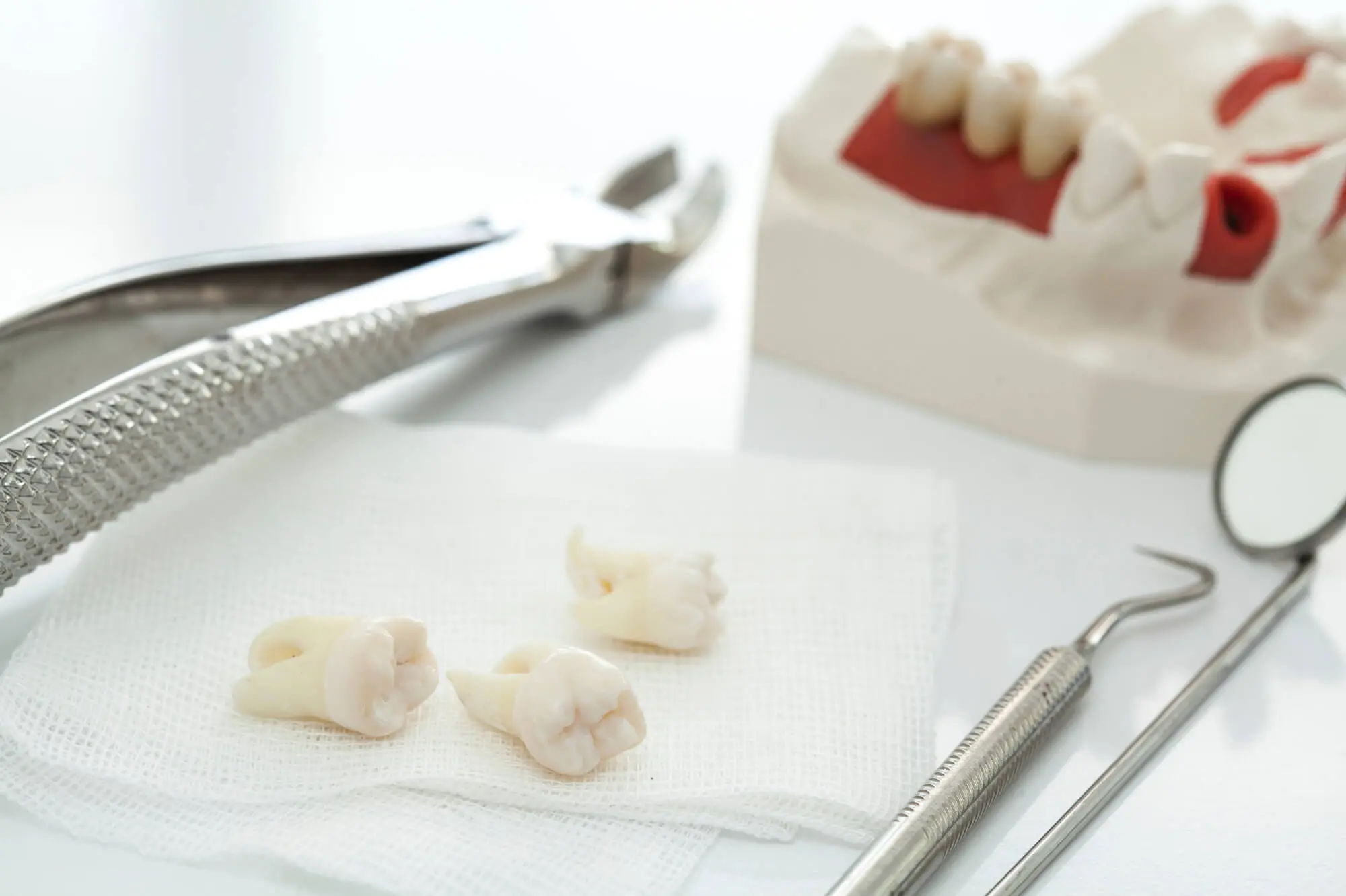 dental tools and crowns