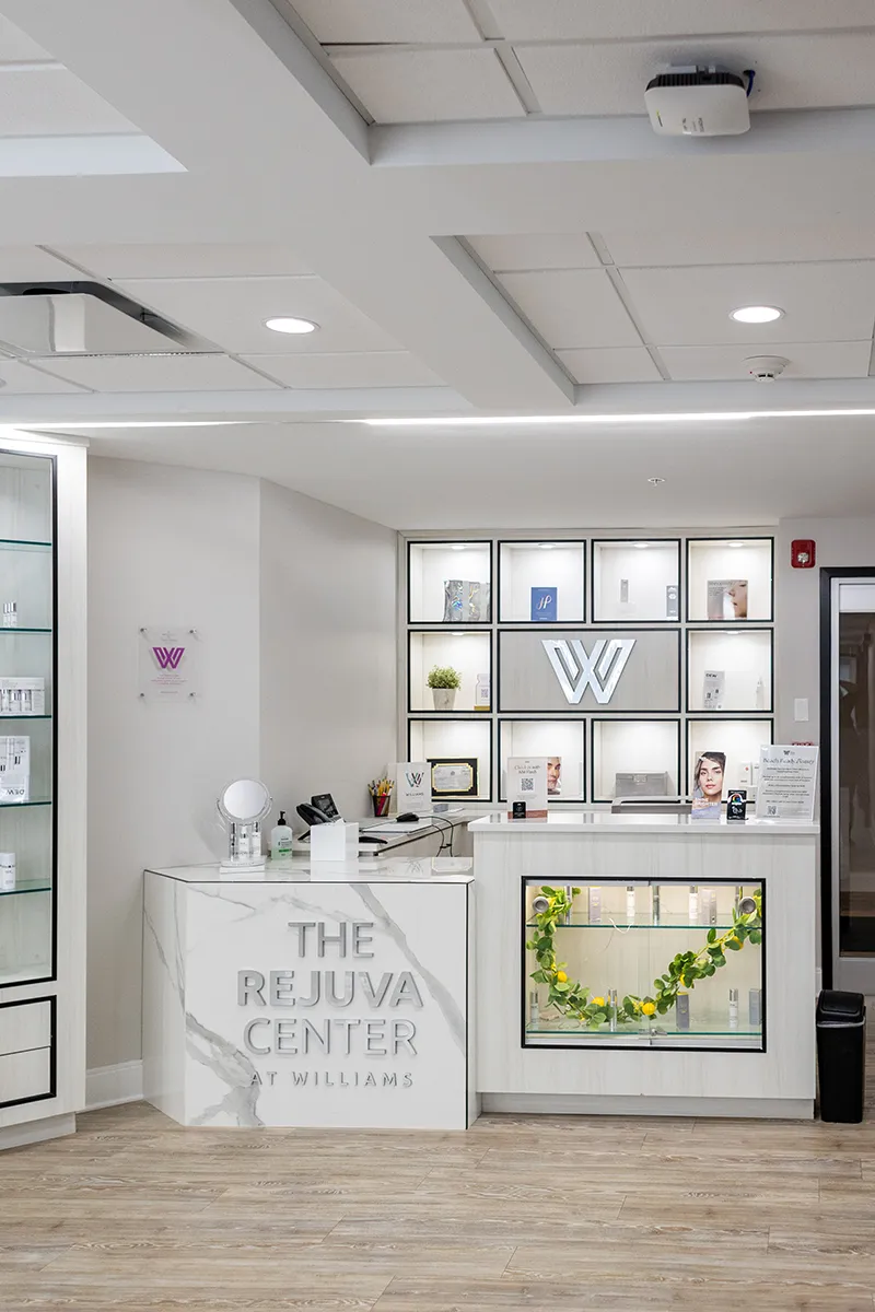 Interior checkout of Rejuva Center at Williams.