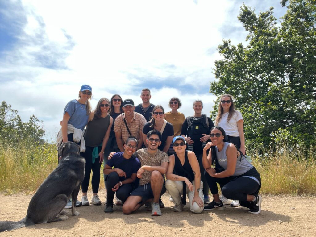 Friday team hiking