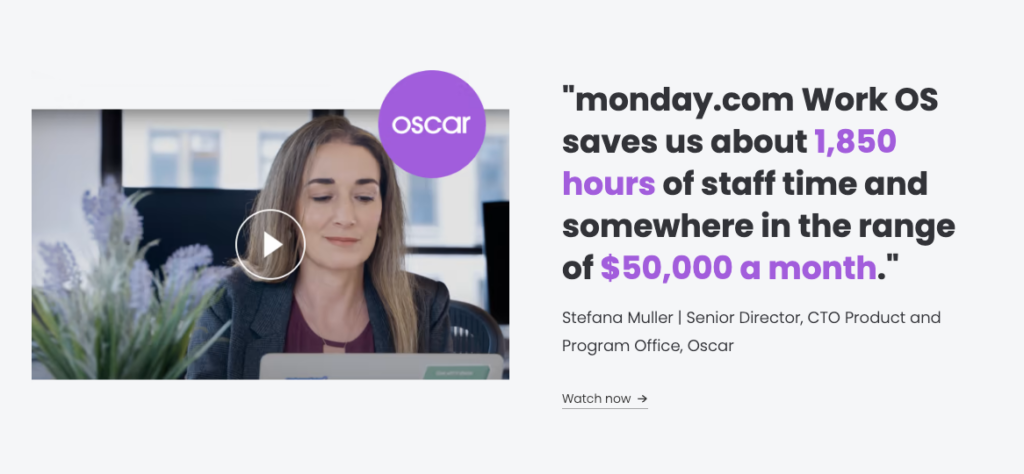 Oscar Testimonial Example