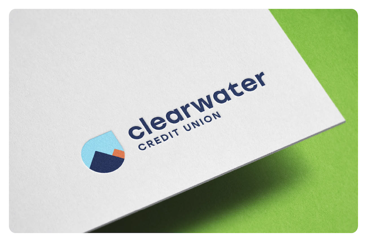 Clearwater Credit Union logo design on letterhead
