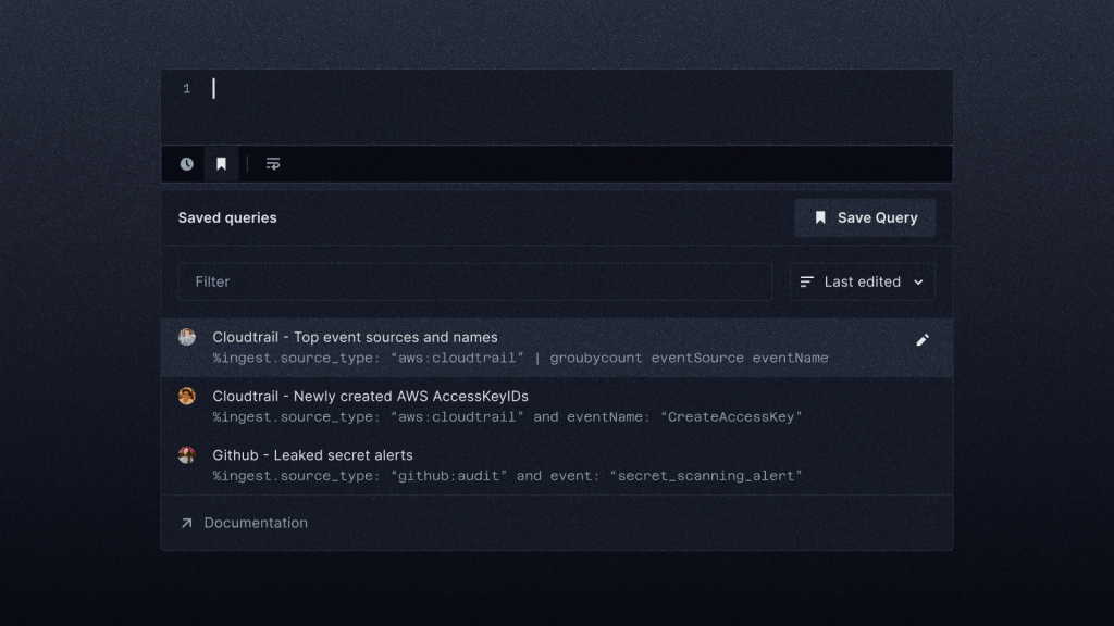 Scanner Saved Query