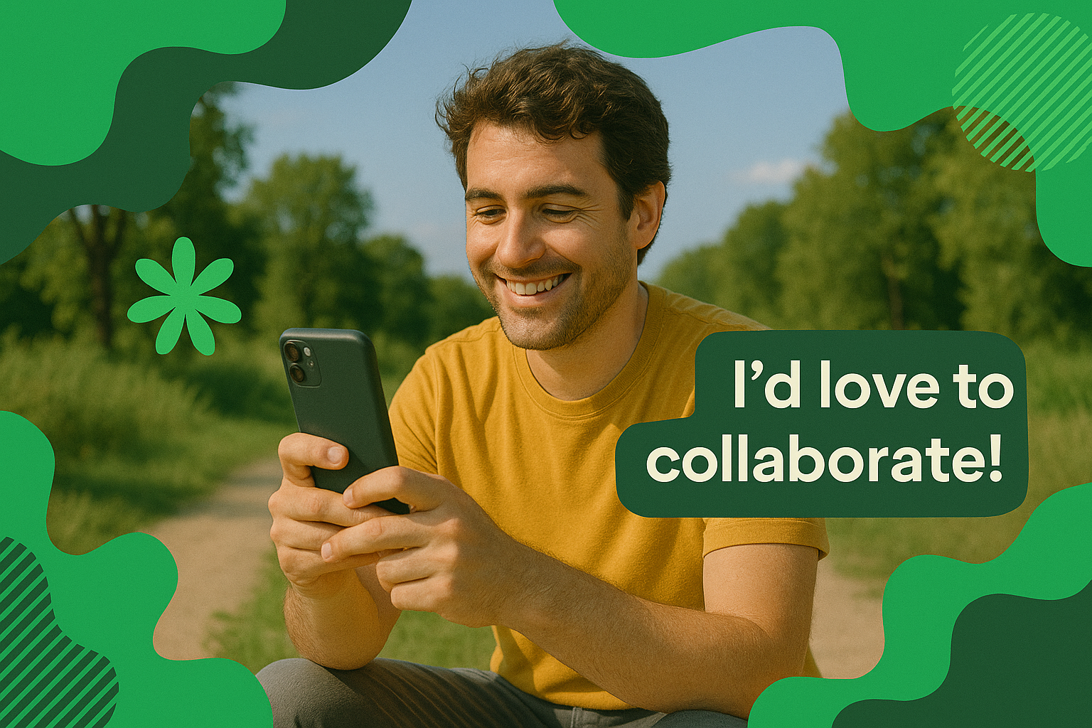 Influencer writing email to brand for collaboration.