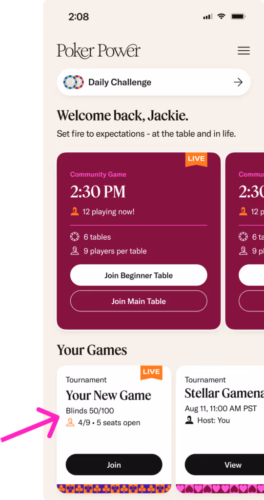 New Scheduled Game screenshot