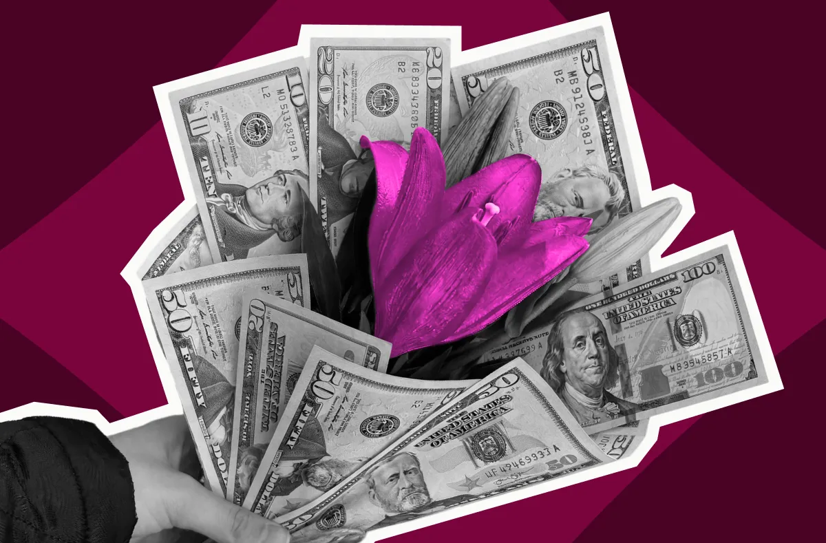 Woman spotting financial red flags in a partner's money habits early — using poker instincts before getting serious