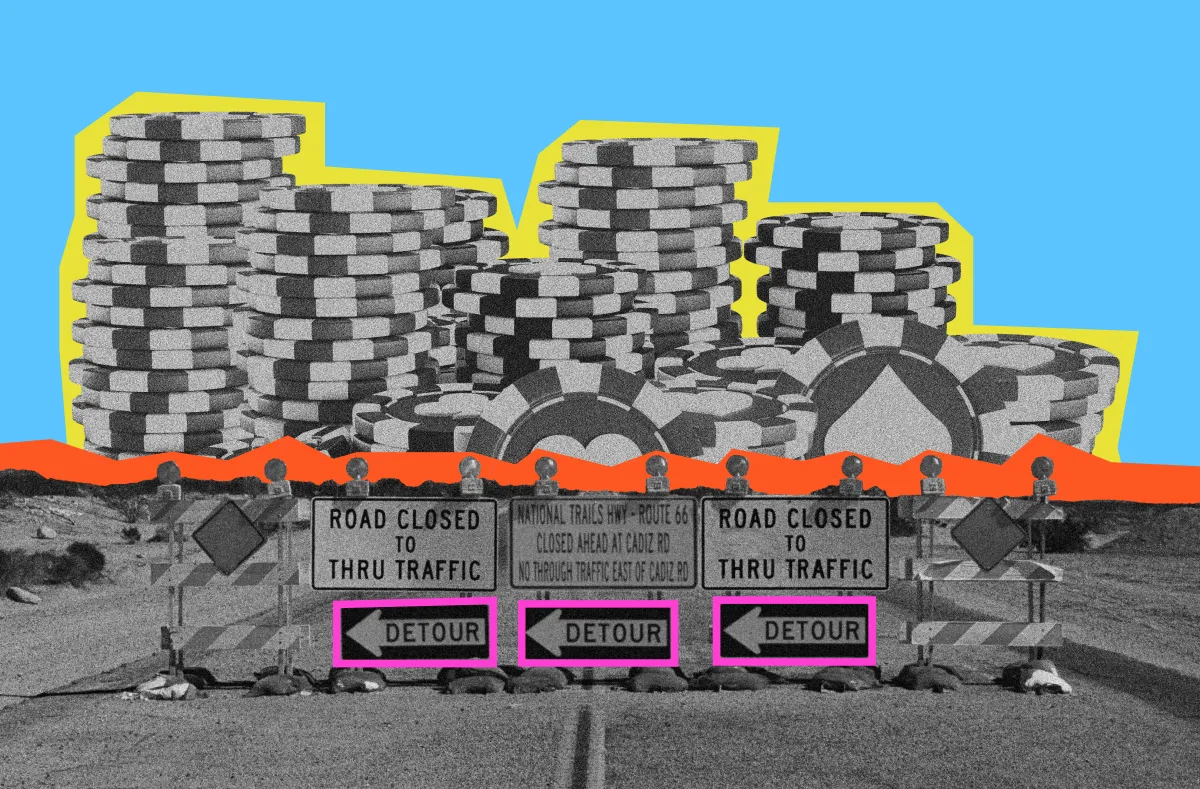 Road closed signs representing a professional bad beat — 10 poker-inspired ways to bounce back from setbacks