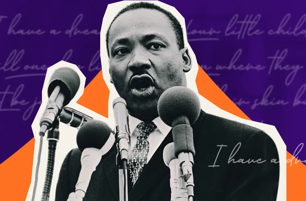 MLK at a crossroads, gathering the courage to take a bold risk in his career or business with eyes wide open