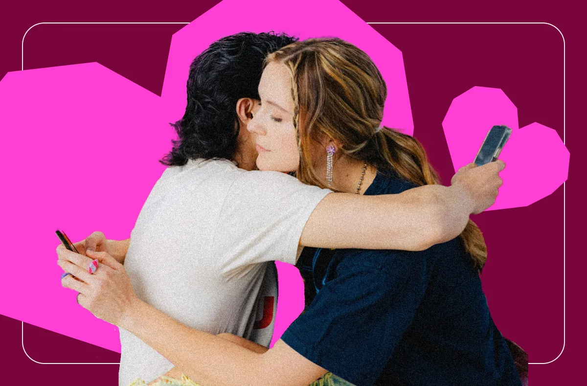 A couple on their respective dating apps — applying poker partnership strategy to modern relationships