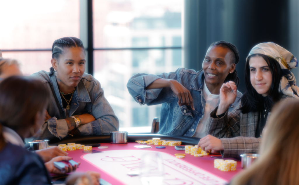 Ty Young and Crystal Robinson at a Poker Power and Chicago Sky Event
