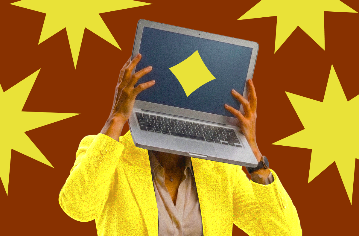 Woman using AI tools to build her own business — moving beyond job security fears to launch with strategy and confidence