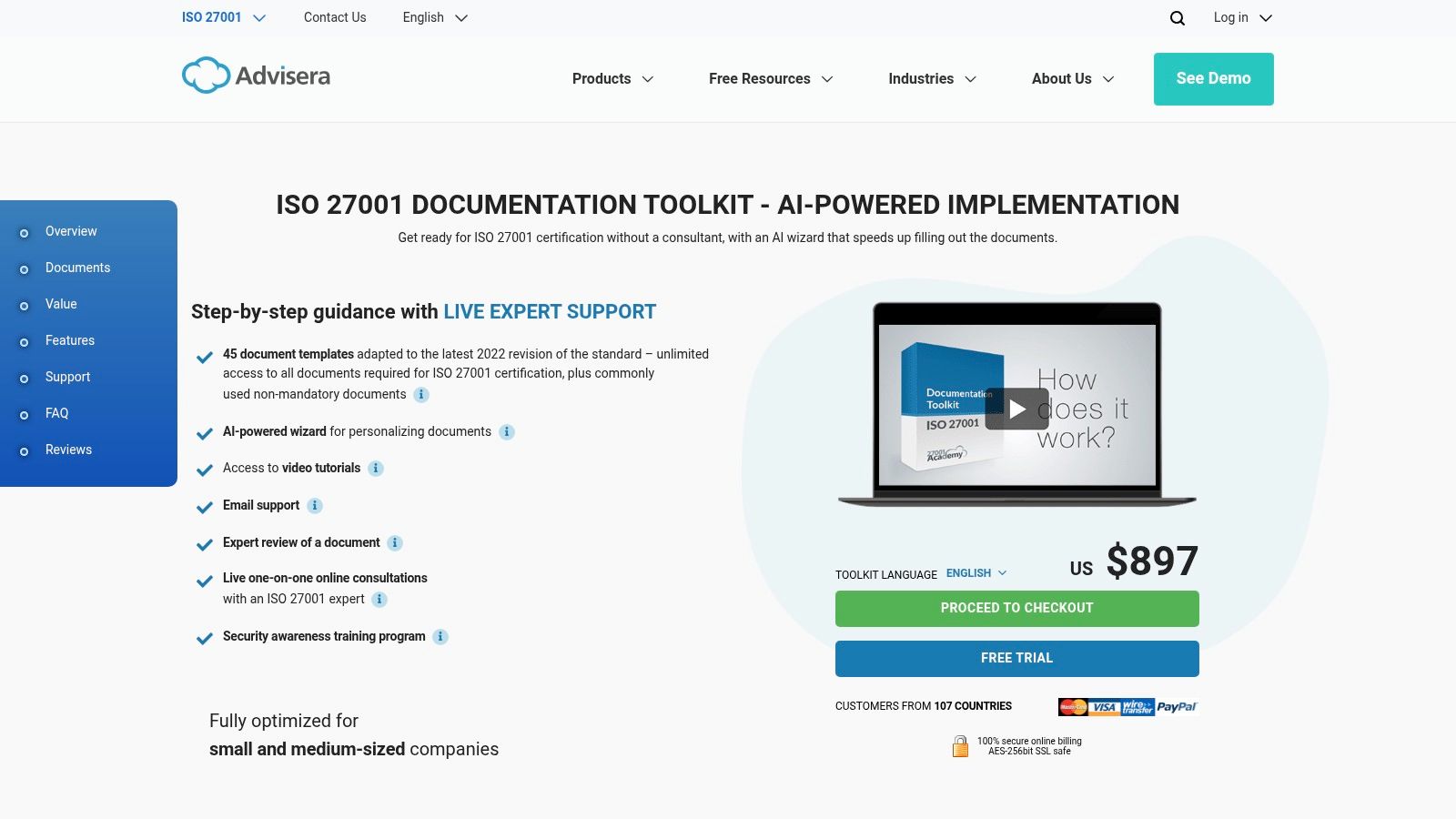 Advisera 27001Academy – ISO 27001 Documentation Toolkit