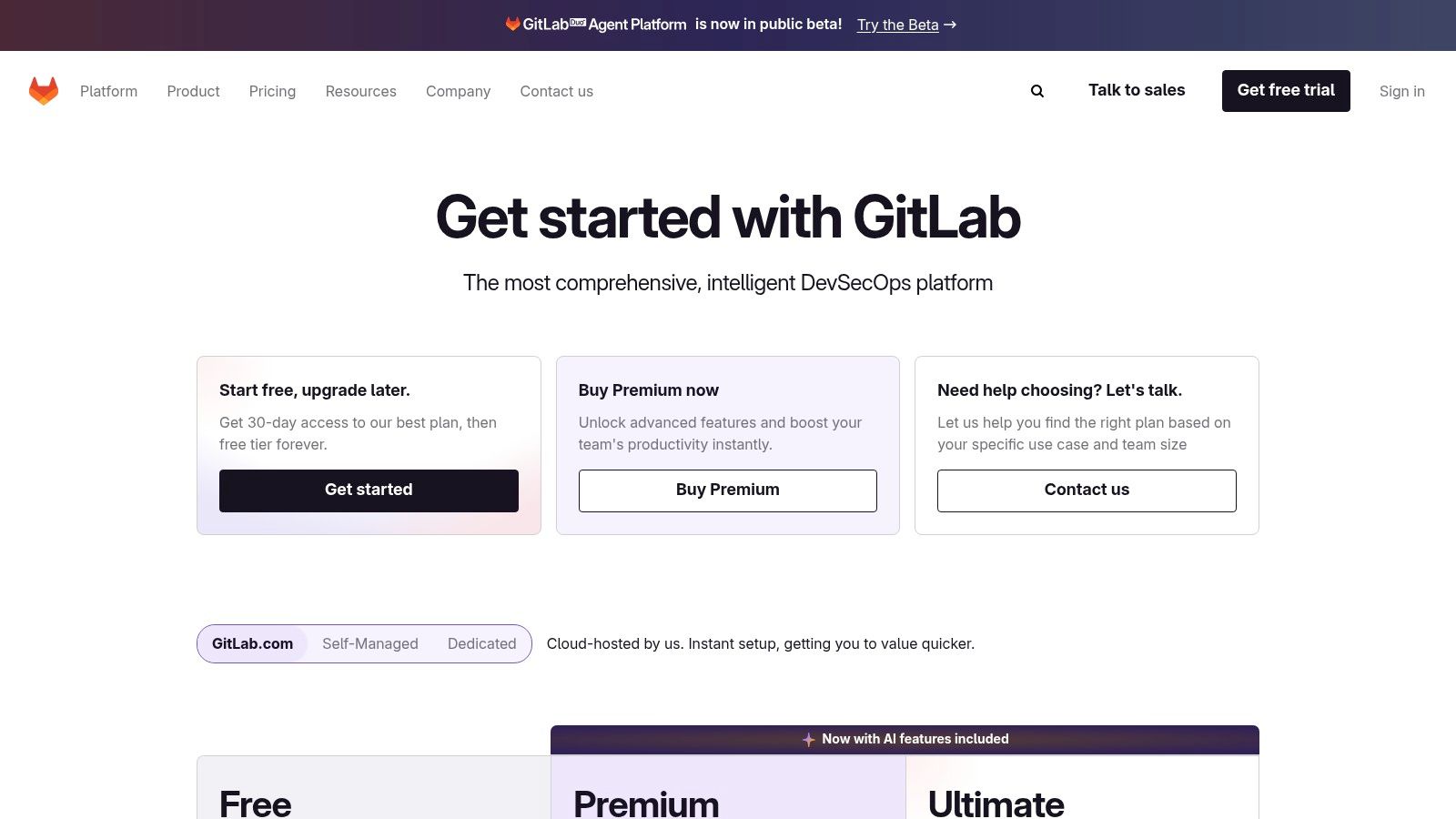 GitLab (Ultimate tier for AppSec)