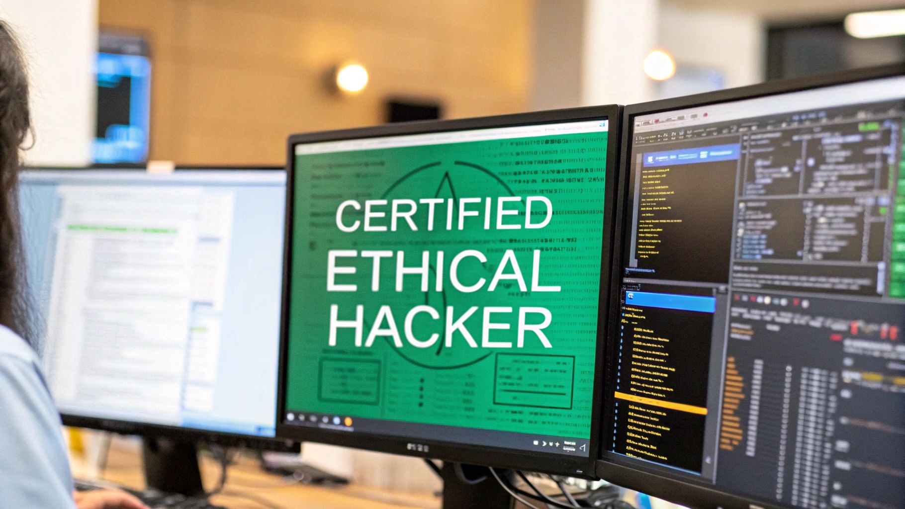 image of an individual using productivity software