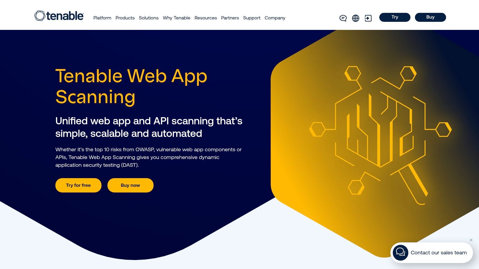 Tenable — Web App Scanning (WAS)