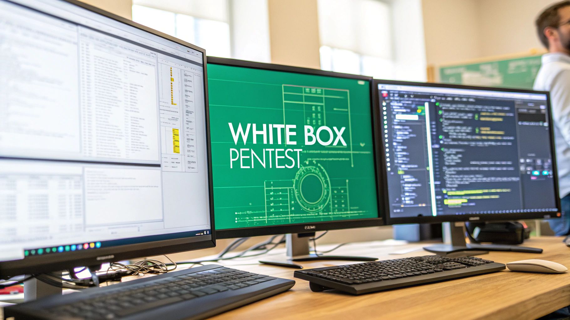 image of an individual using productivity software