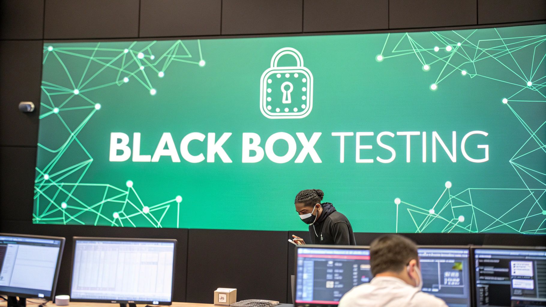 image of an individual using productivity software