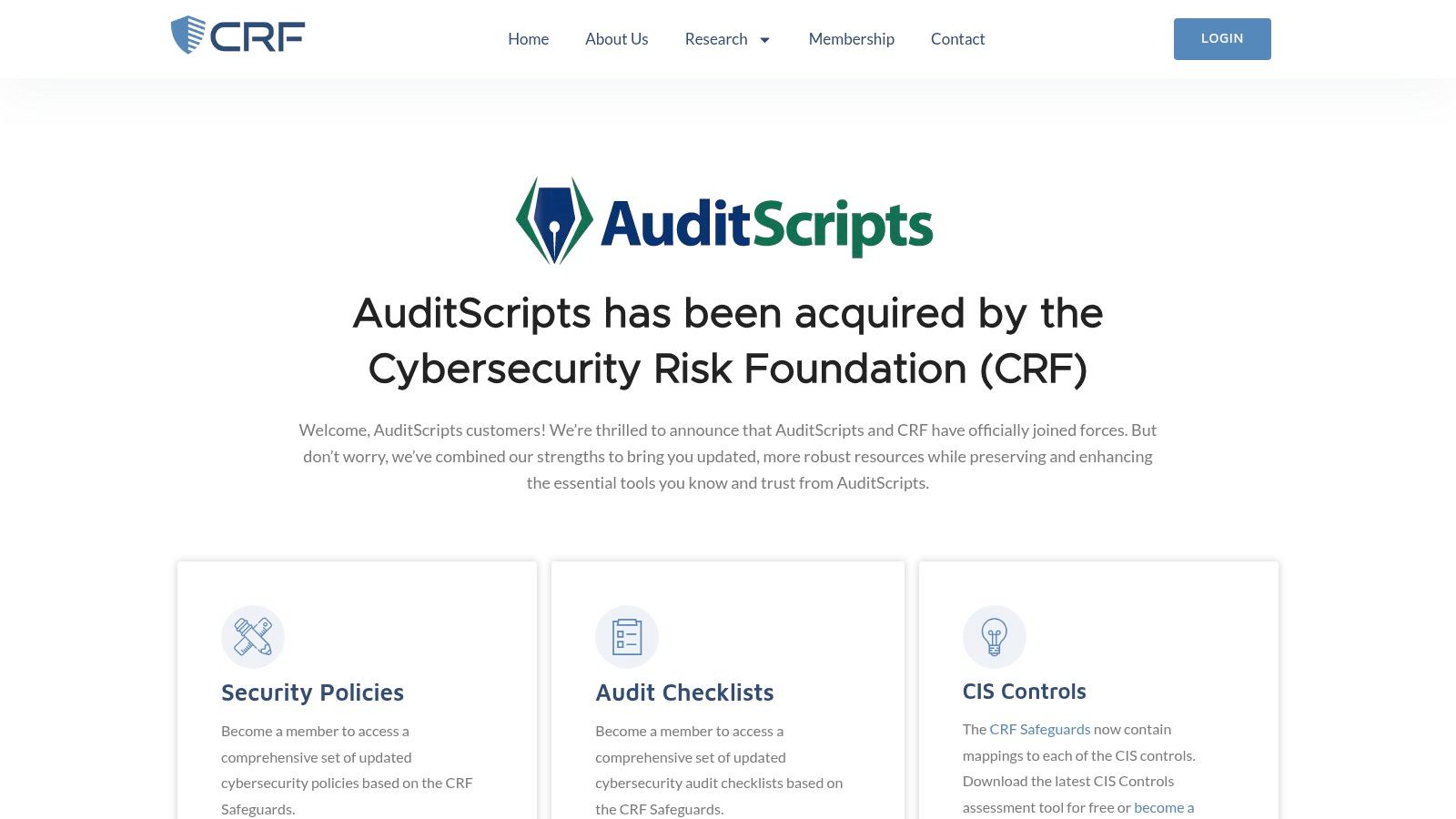 Cybersecurity Risk Foundation (CRF) – AuditScripts