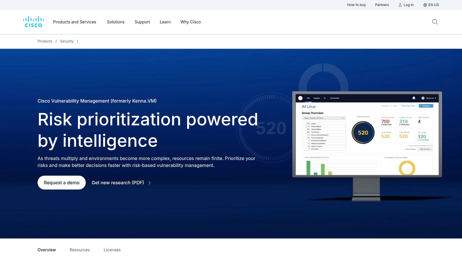 Cisco Vulnerability Management (formerly Kenna Security)