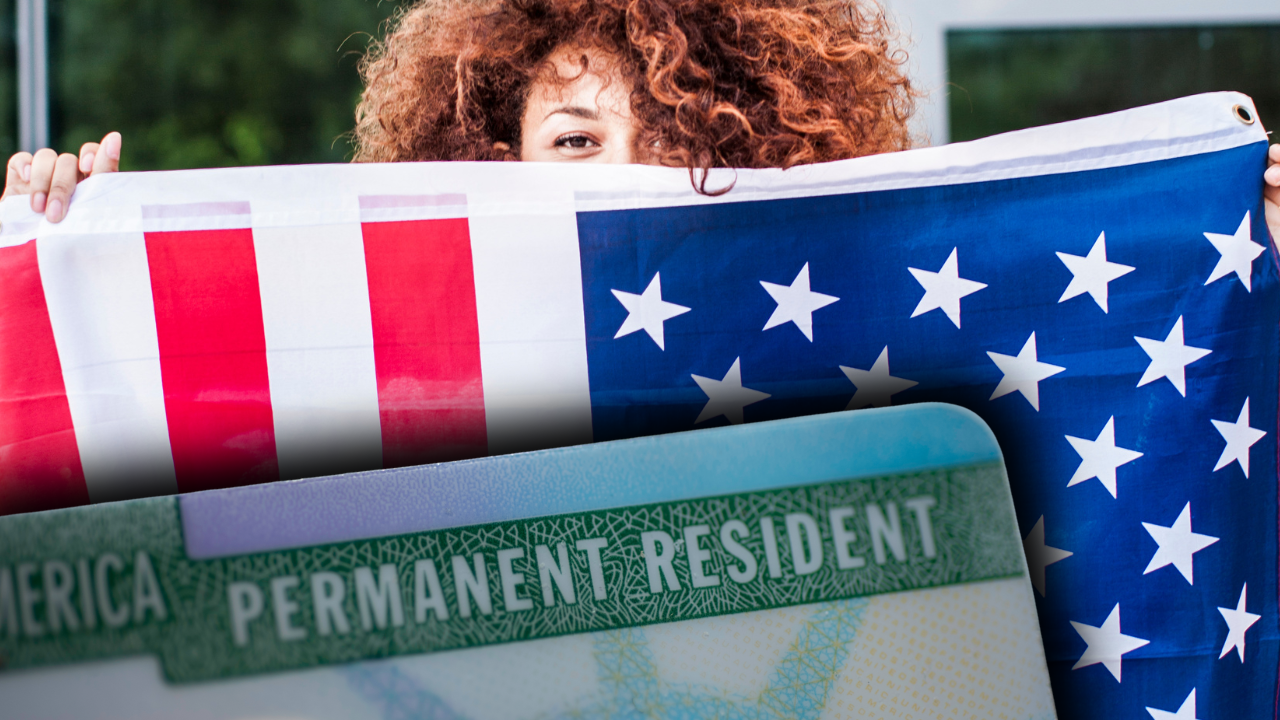 a woman holding a usa flag