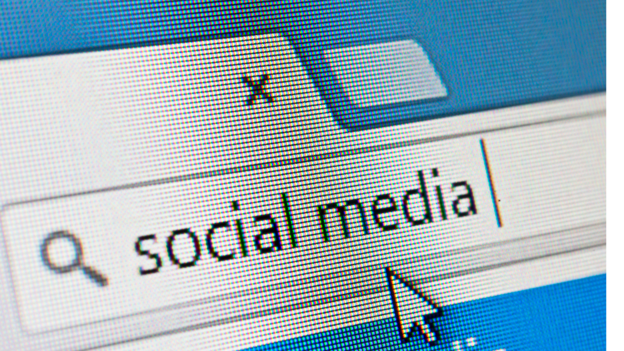 close up image of social media 