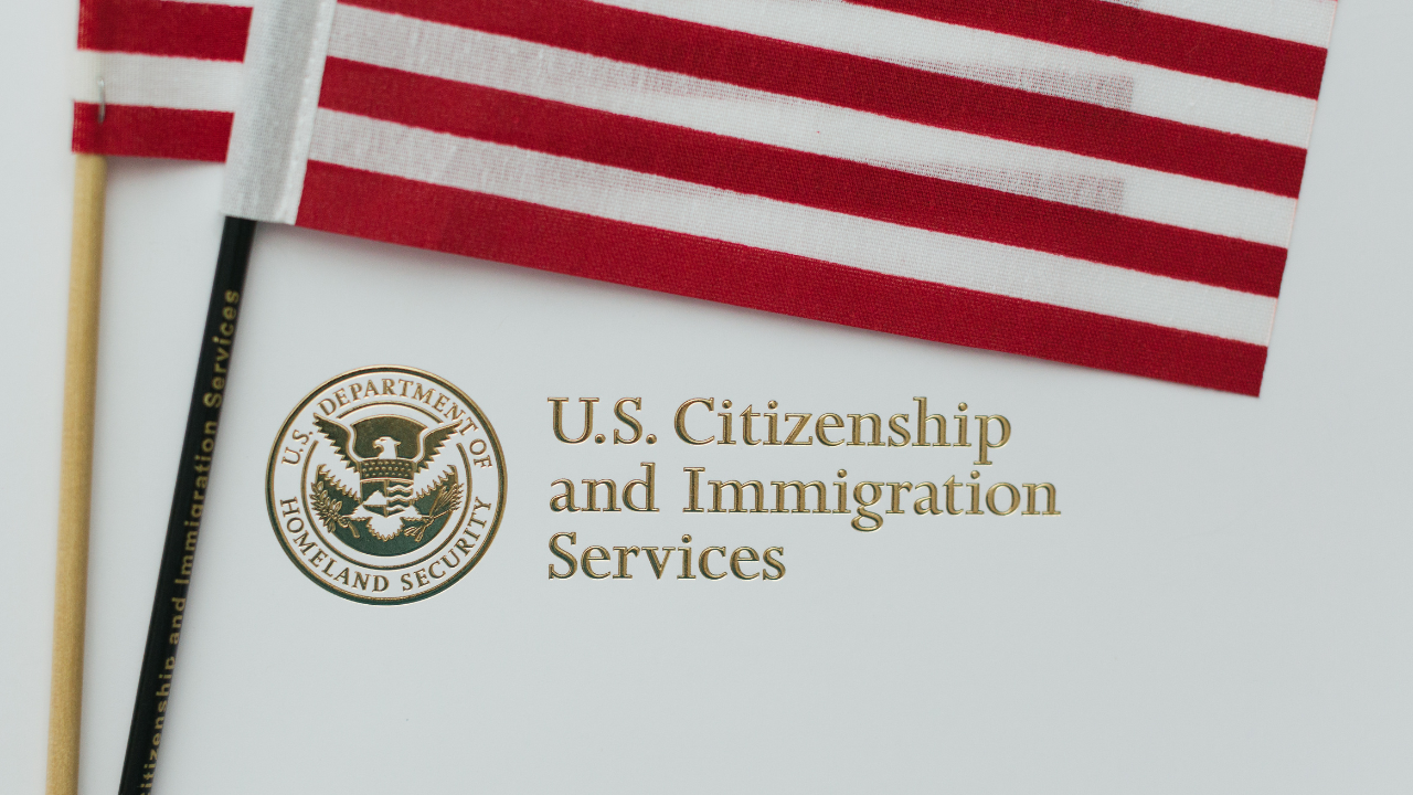 usa flag with seal logo us department ofhomeland and security