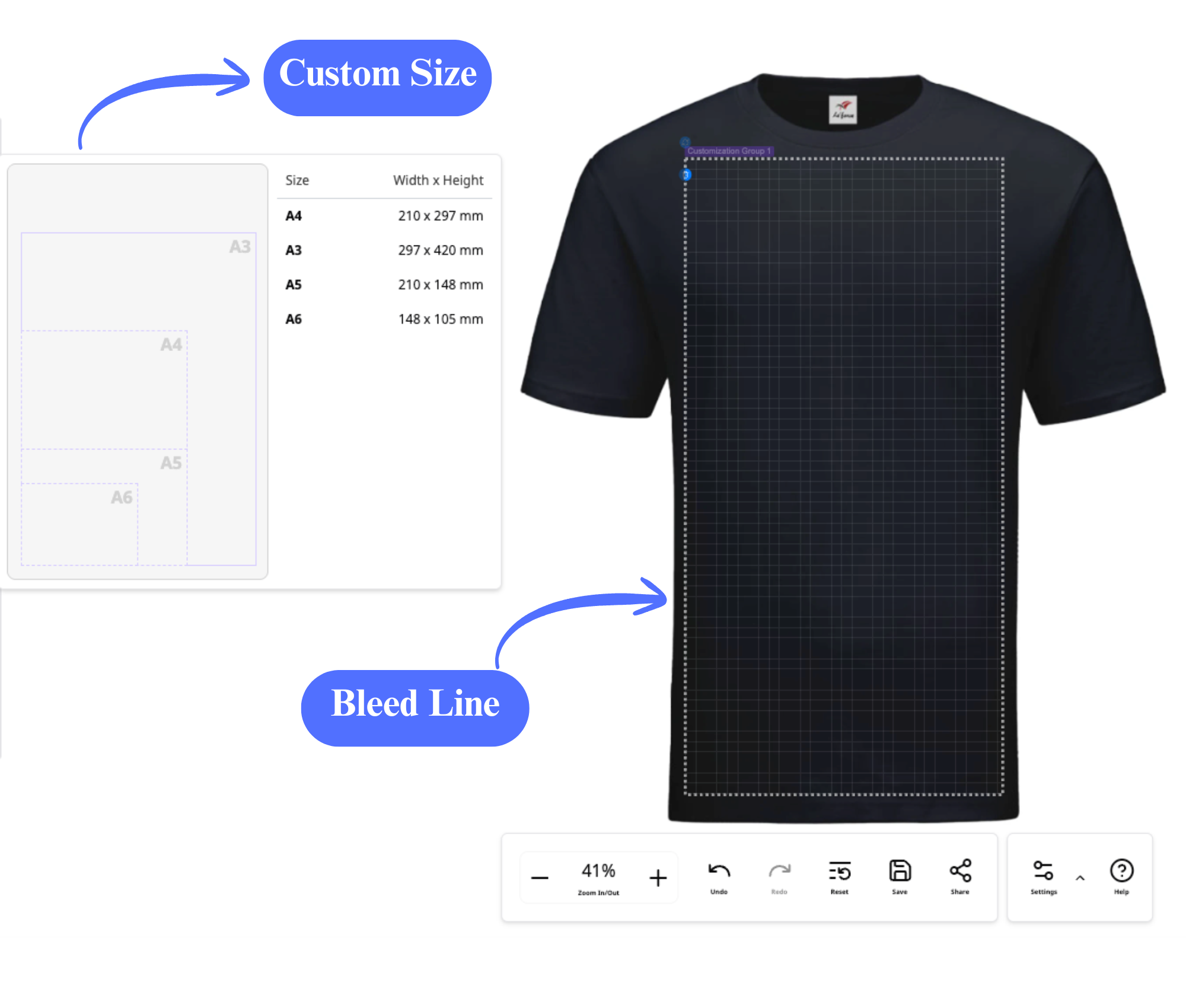 printing size