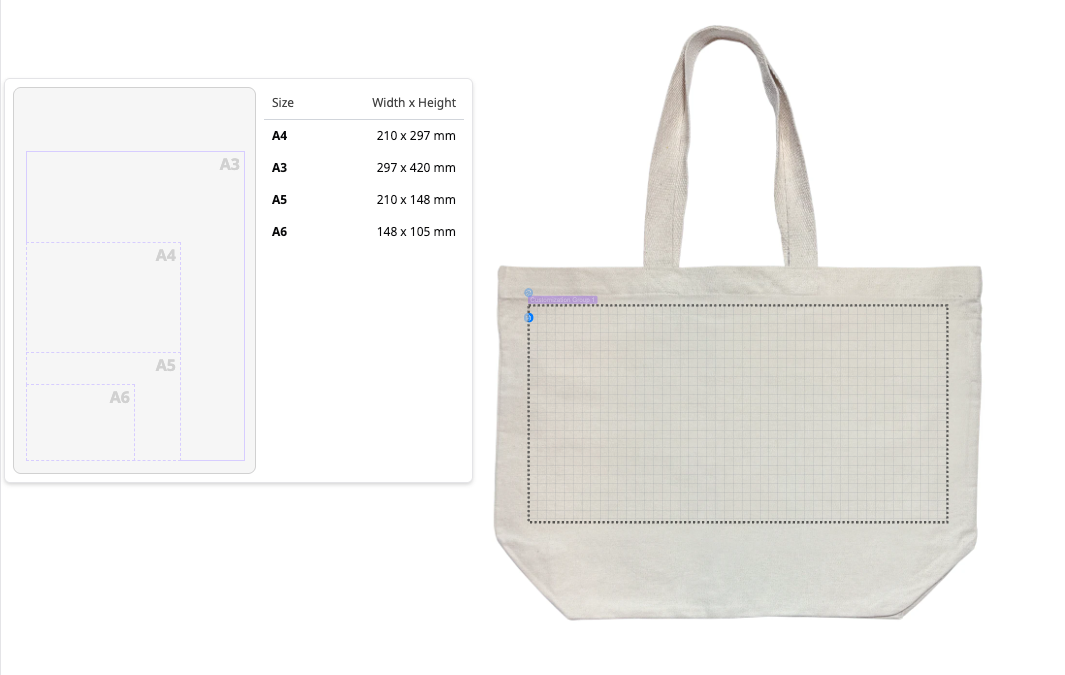 Tote Bag Printing Size