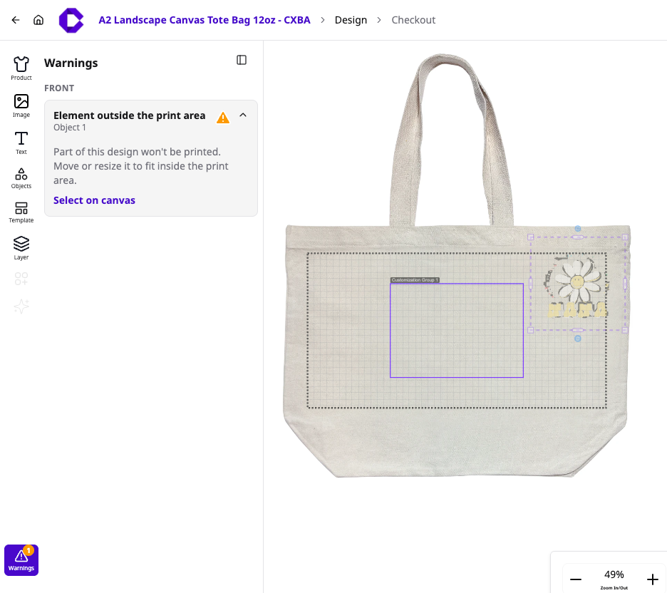 Tote Bag Purple Line Rules