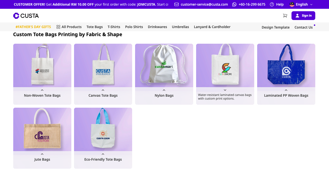 Choose Your type of Tote Bag