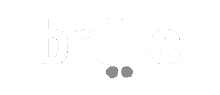 Brillio logo with stylized white text on black background, featuring two gray dots below the double 'l'.