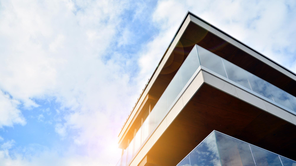 [background image] image of office exterior (for a construction company)