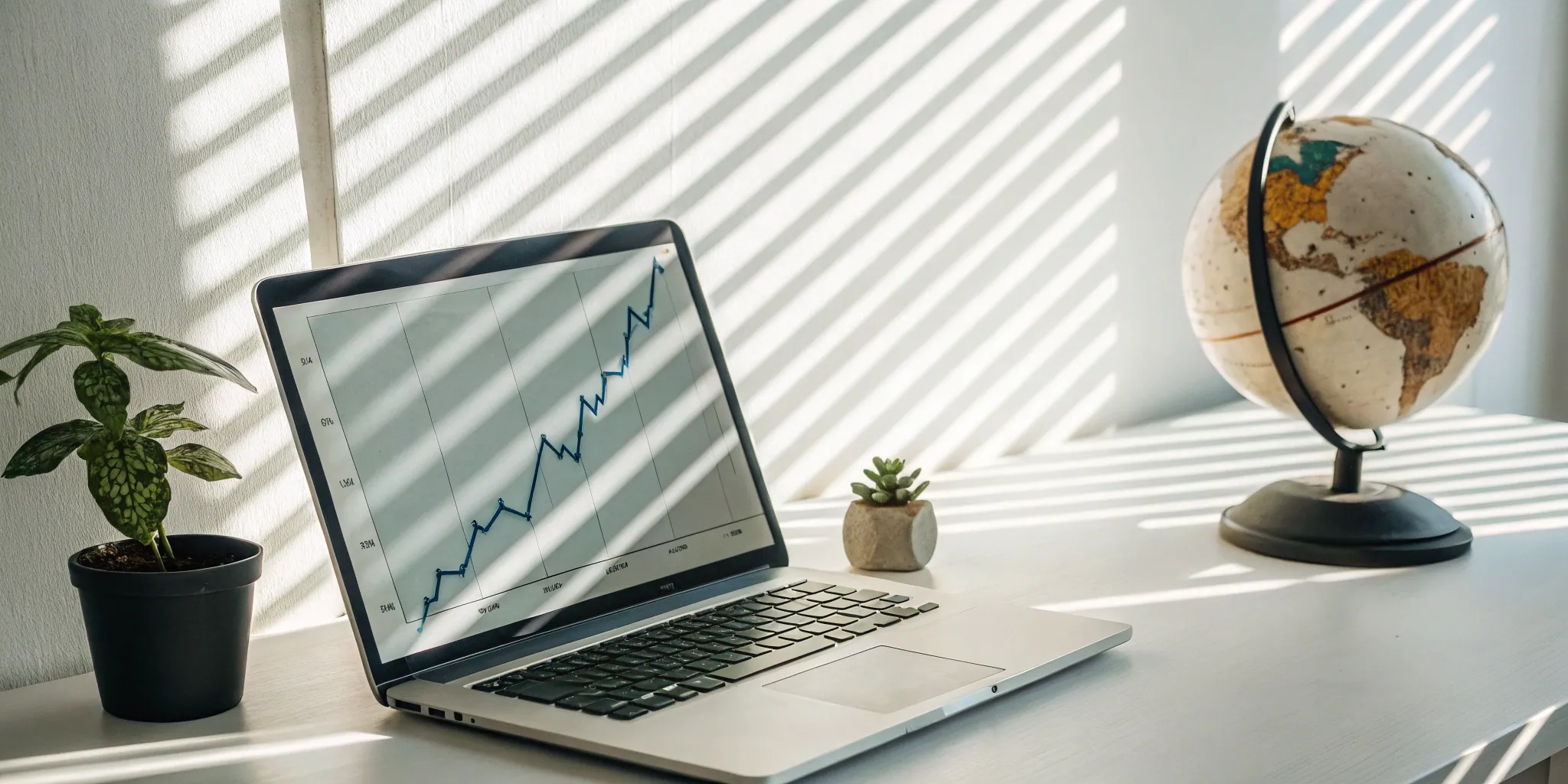 Laptop with a growth graph showing how to outsource affiliate marketing to scale your business.