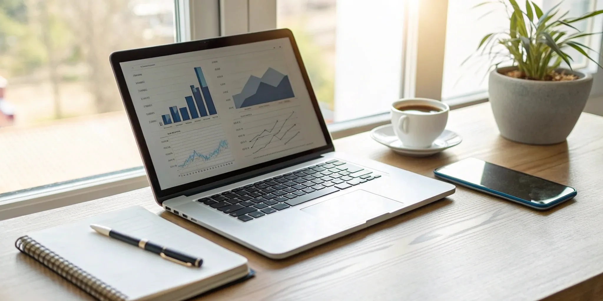 A dedicated ecommerce assistant managing business analytics on a laptop.