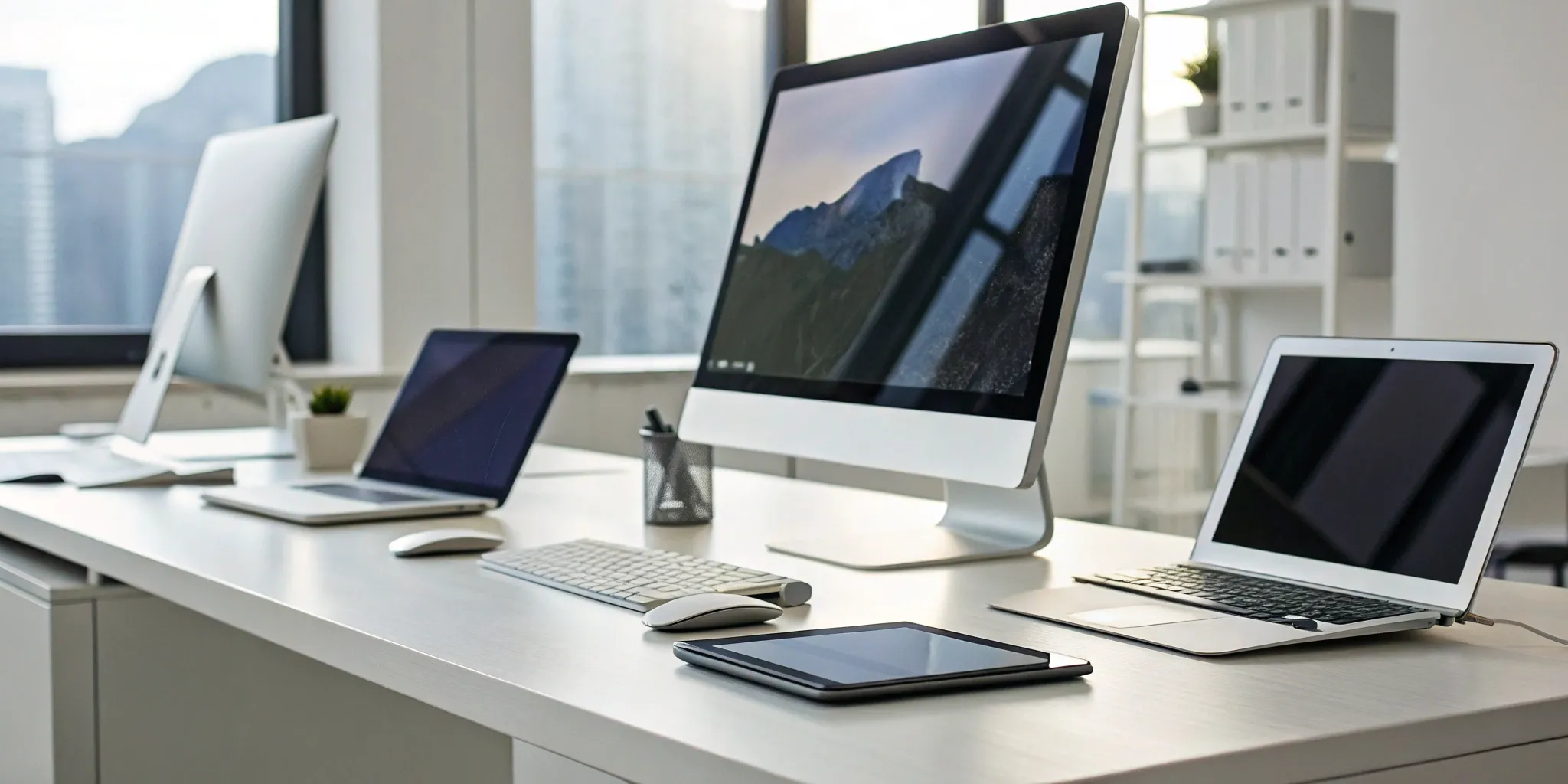 An eCommerce operations specialist at a desk with multiple screens managing online store operations.