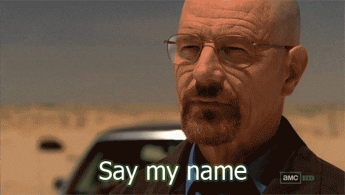 Walter White from Breaking Bad saying "Say my name," conveying the demand for brands to be named by AI search