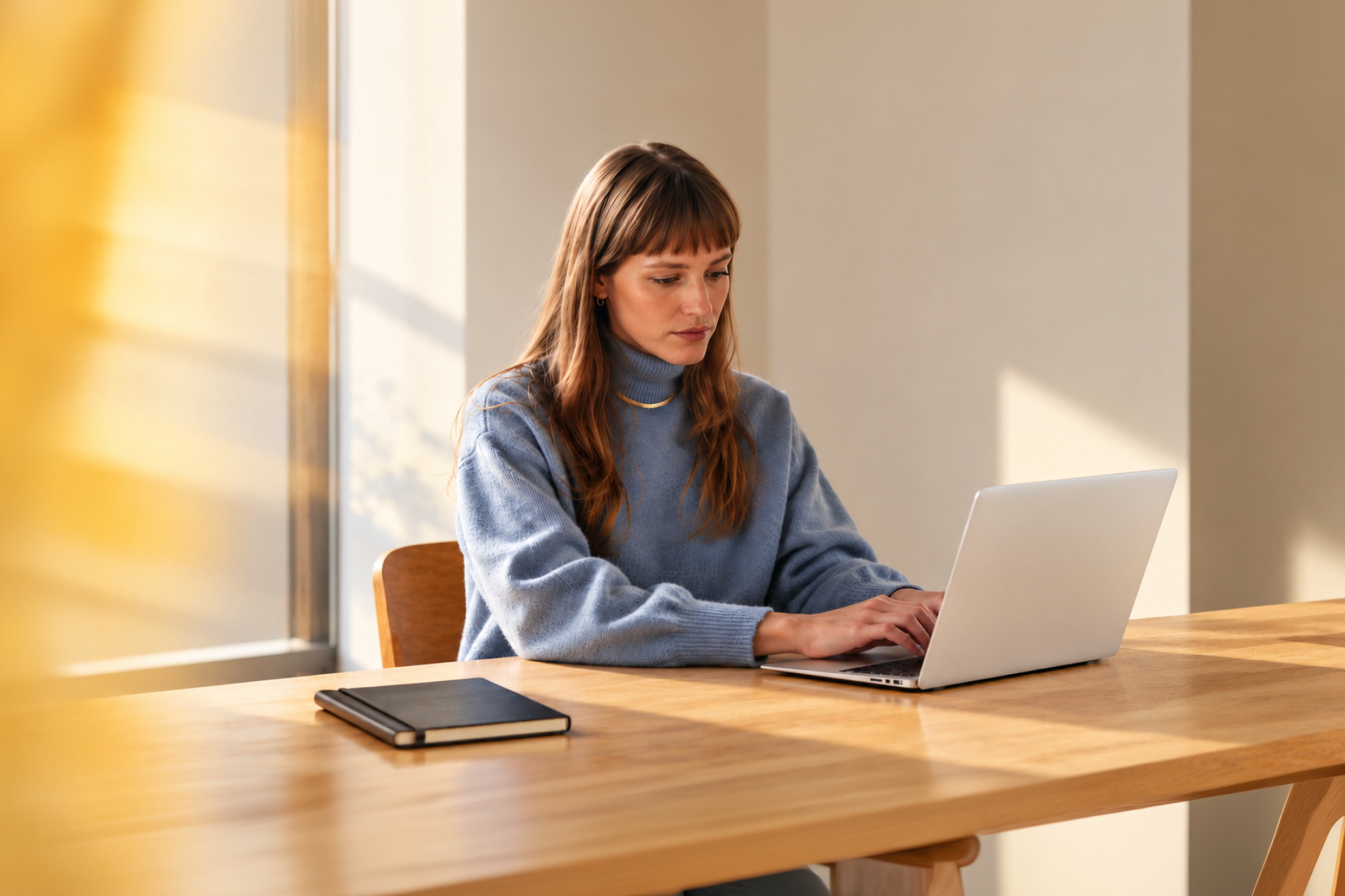 Marketer reviewing affiliate management software on a laptop at a desk