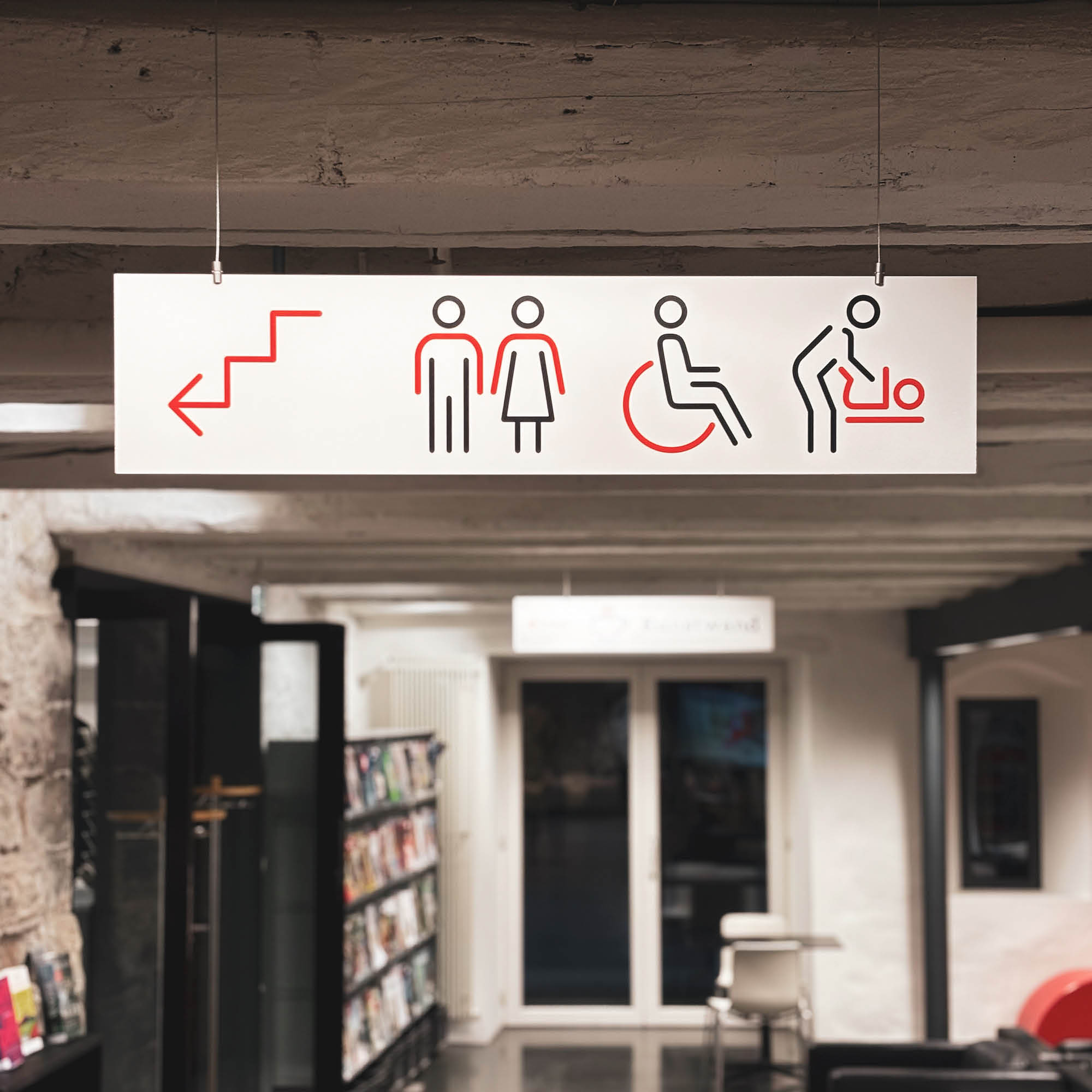 Orientierungsschild Toilette