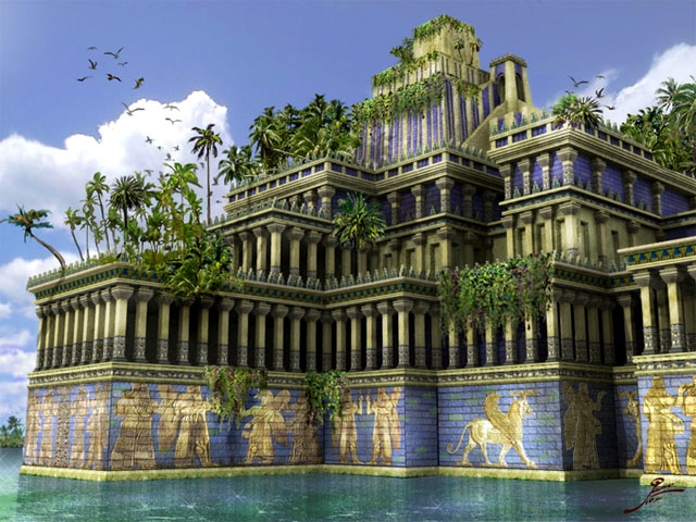Impressie hangende tuinen van Babylon