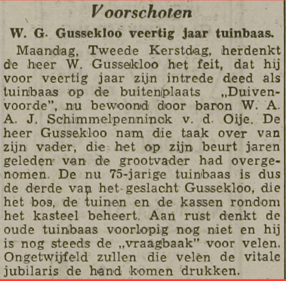 Krantenbericht december 1949