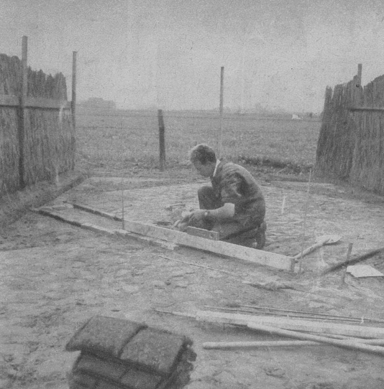 Foto 3. De techniek van “een muurtje” maken stond toen nog in de kinderschoenen.