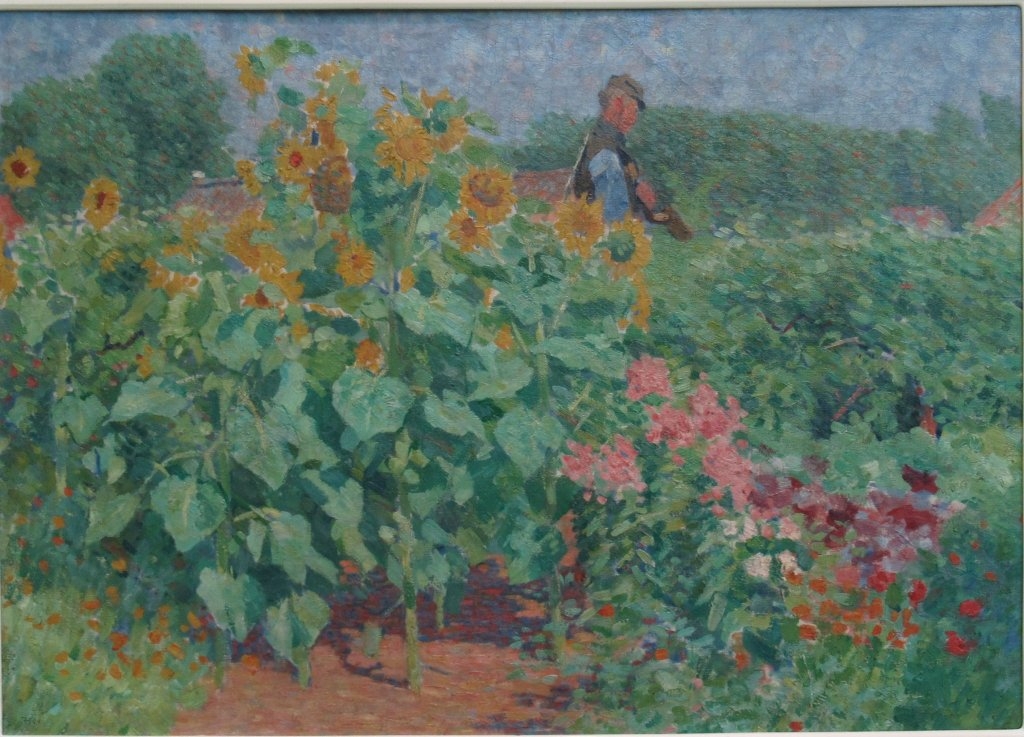 Bovenstaand schilderij is gefotografeerd op de tentoonstelling geschilderde tuinen in Singer Laren zomer 2018