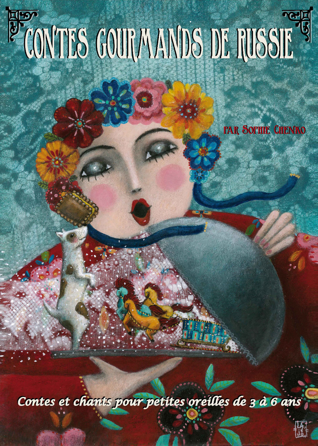Visuel du spectacle tout public et jeune public « Contes gourmands de Russie » de Sophie Chenko, artiste conteuse