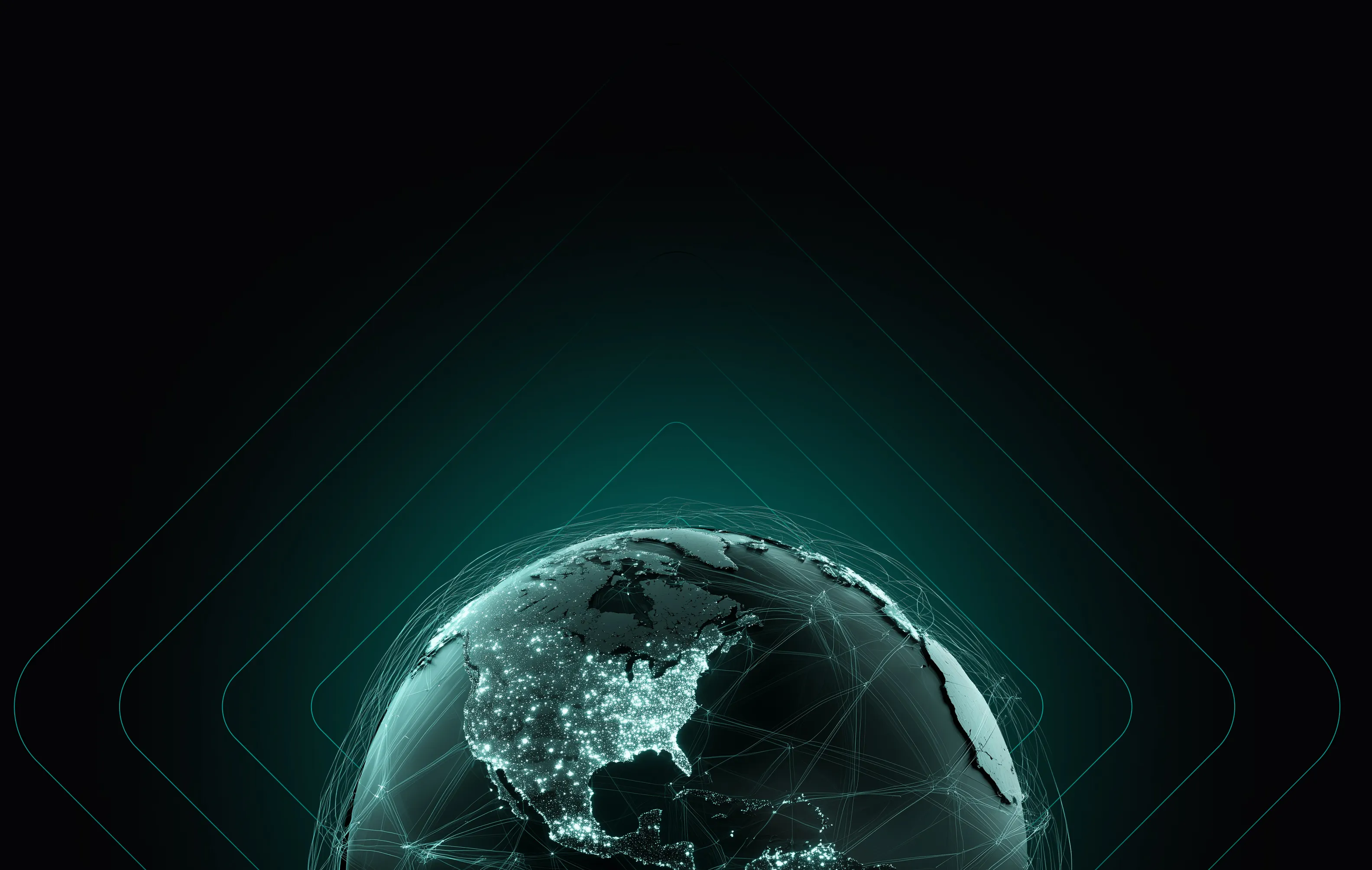 Global network connectivity visualization representing NDC360 platform coverage