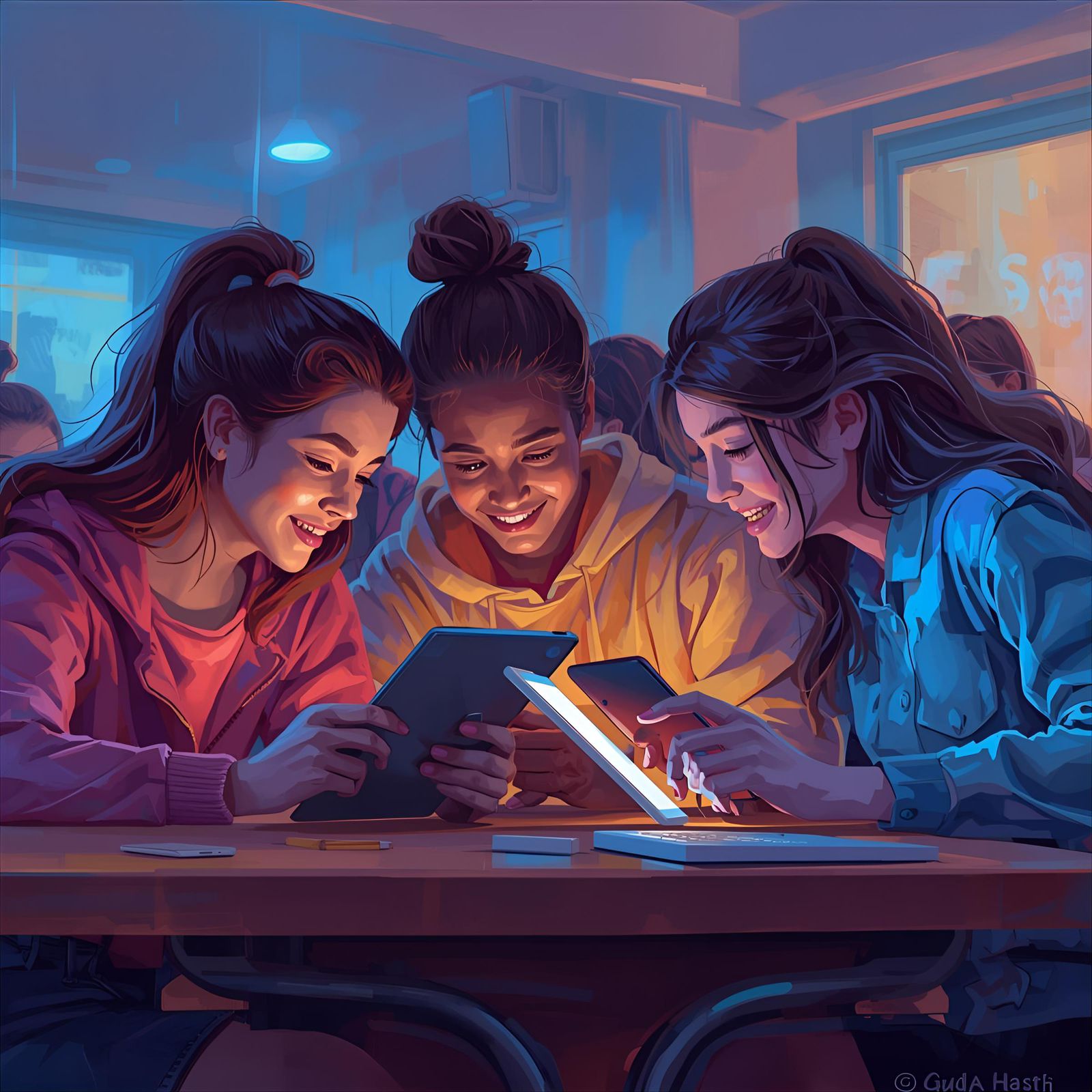 Education sector image showing students and academic growth