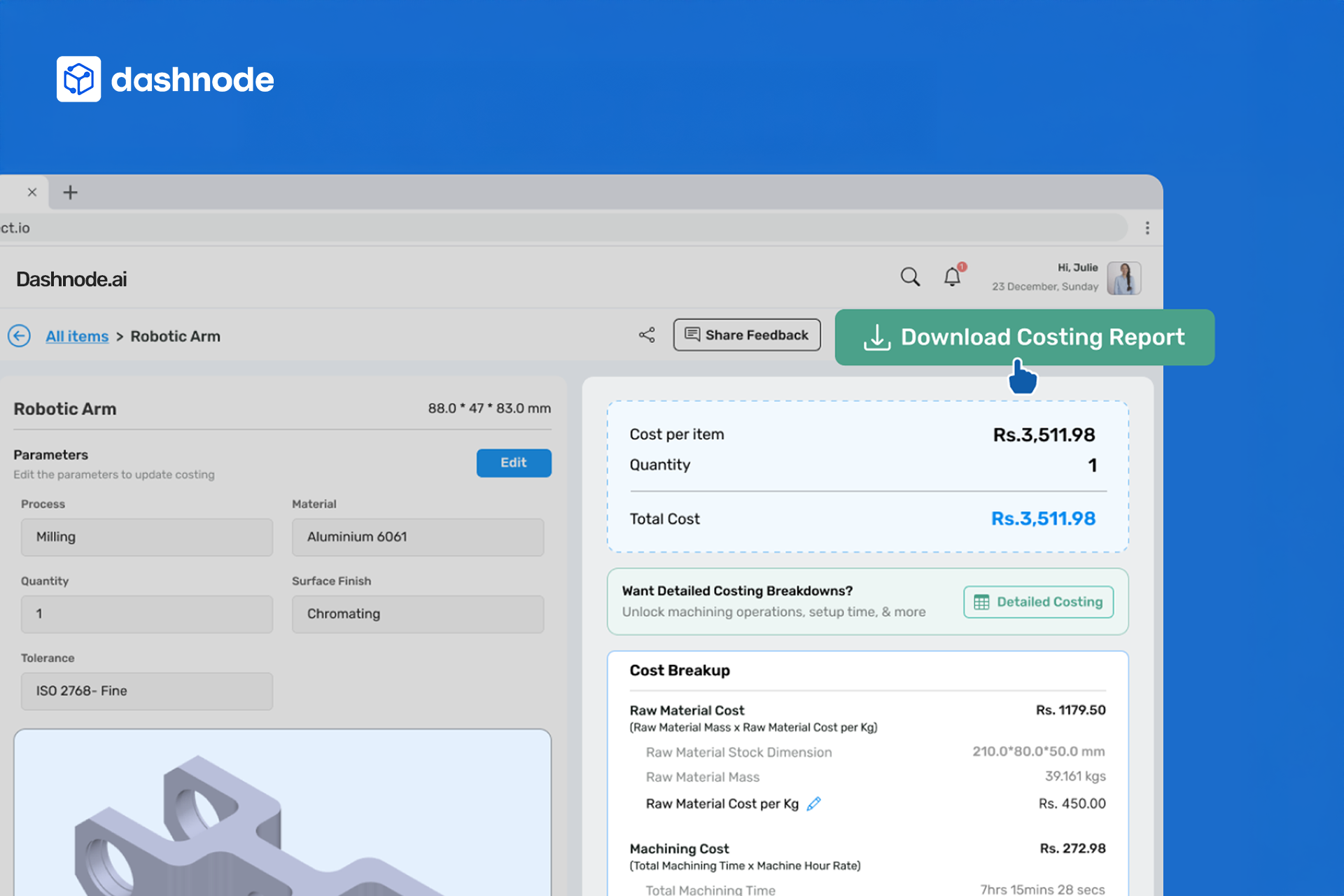 Dashnode.ai- Cost Breakown