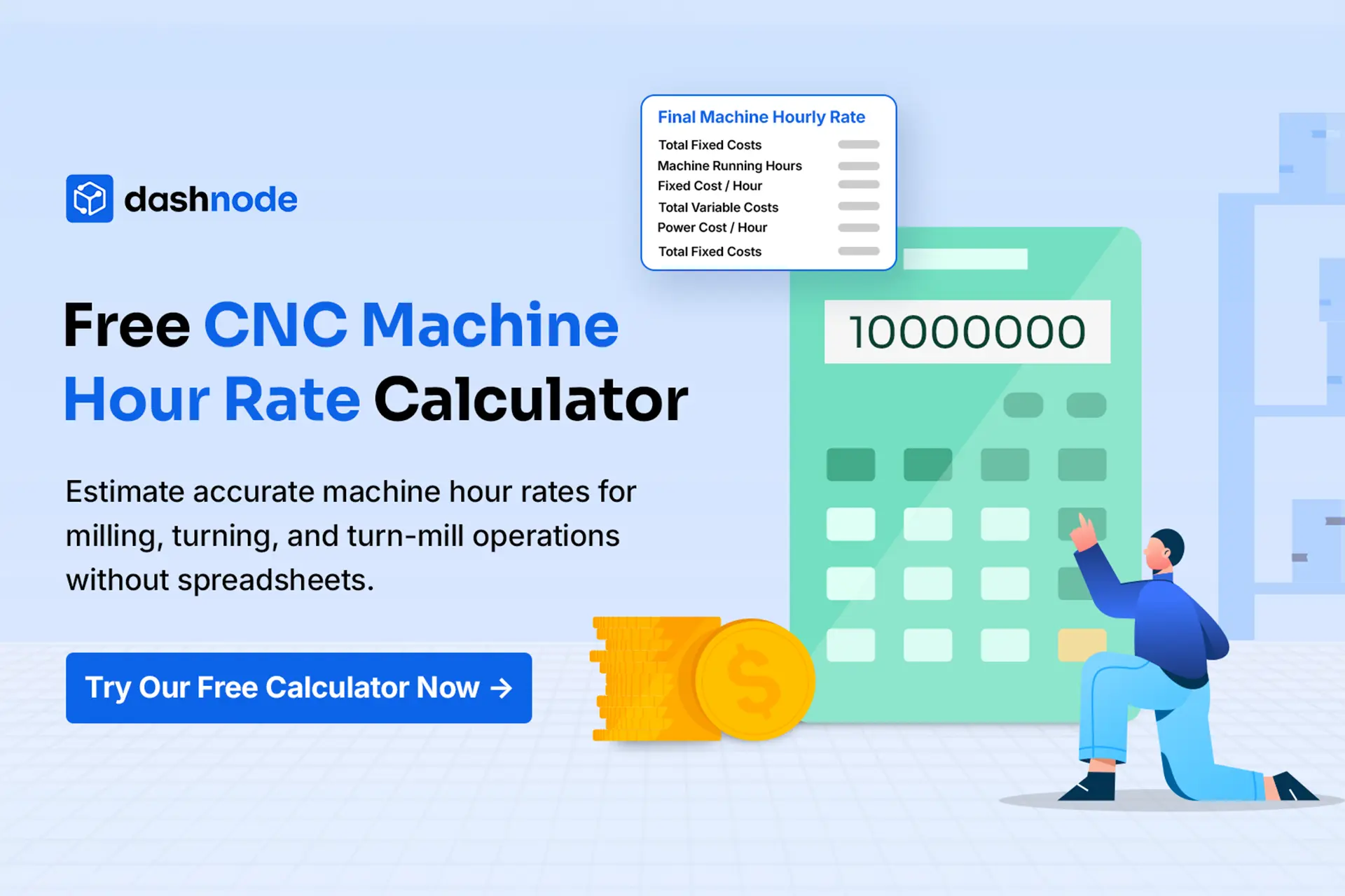 Free CNC Machine Hour Rate Calculator 