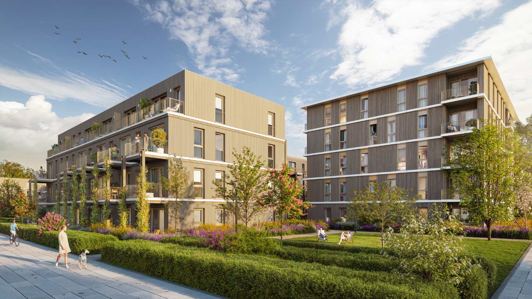 AI met houtbouw appartementen