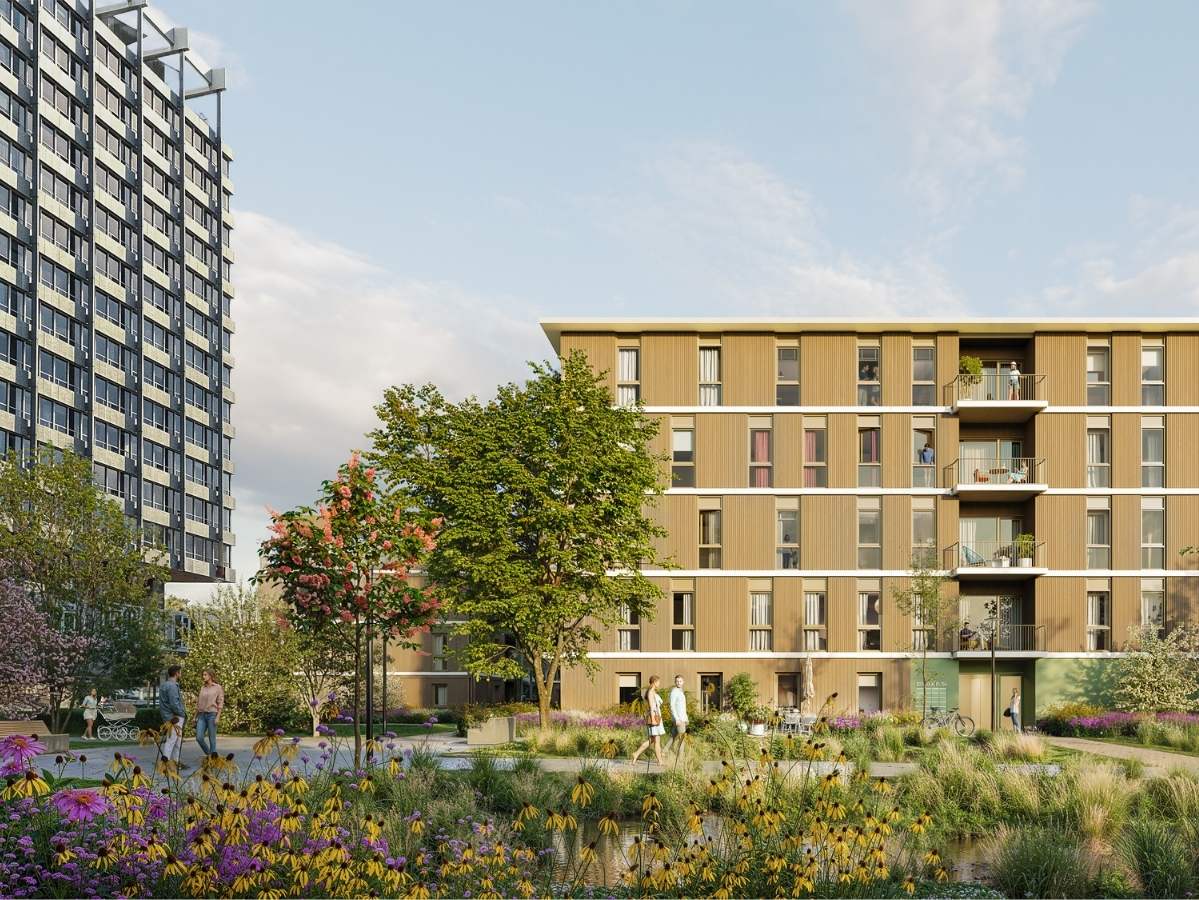 AI met houtbouw appartementen