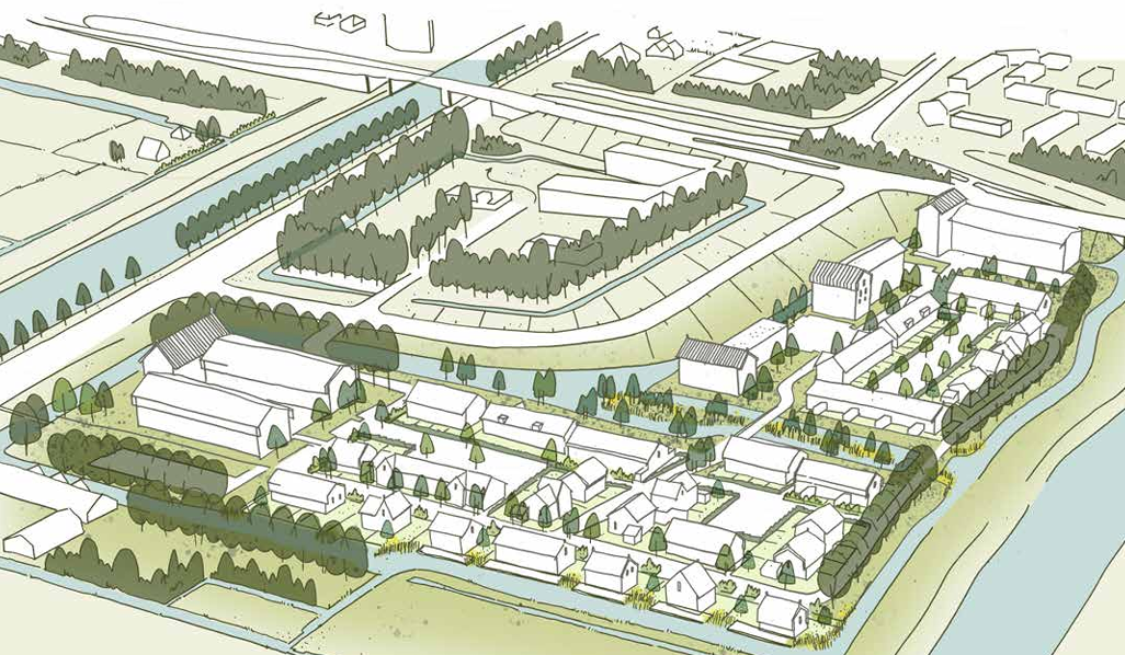 Getekende projectkaart van Vurige Staart